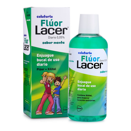 Fluor Lacer Junior enjuague bucal de uso diario 1 envase 500ml