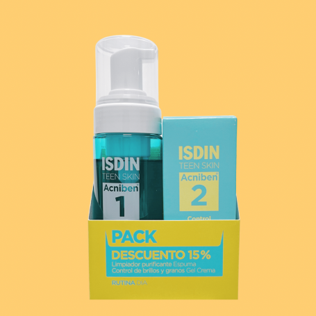 ISDIN Pack Acniben crema+ espuma limpiadora 50ml