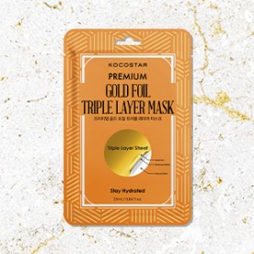 KOCOSTAR Premium gold foil triple layer mask