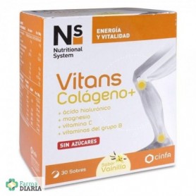N+S VITANS COLAGENO+ SABOR VAINILLA 30 SOBRES