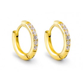 BC LABS PENDIENTES SMALL RING WITH DIAMOND