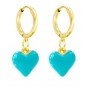 BC LABS PENDIENTES HANGING HEART BLUE