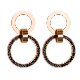 BC LABS PENDIENTES DOUBLE BLACK RING