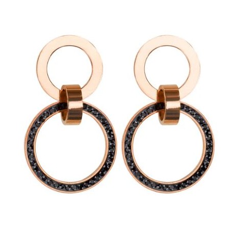 BC LABS PENDIENTES DOUBLE BLACK RING